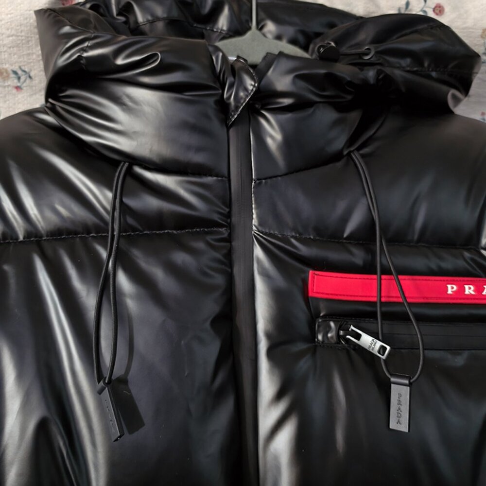 Prada Black Hooded Down Jacket - image 3